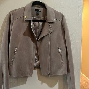 Aqua Women’s Faux Suede Moto Jacket